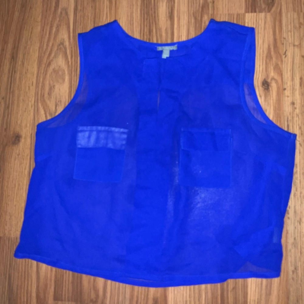 Sheer sleeves less top